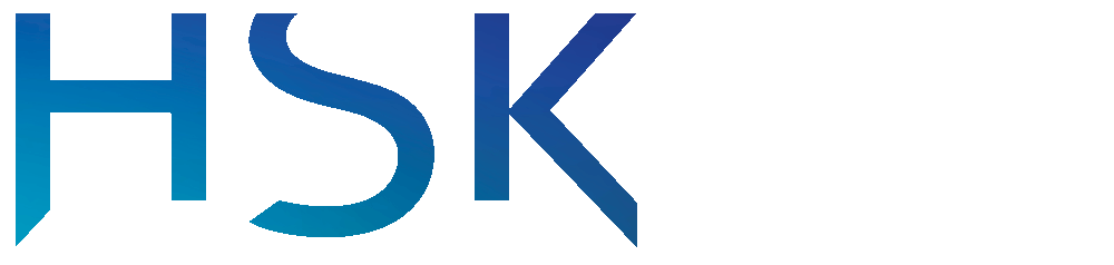 HSK LOGO Farbverlauf Weiss